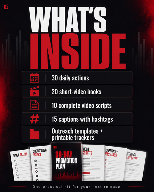 30-Day Organic Music Promotion Kit for Independent Artists