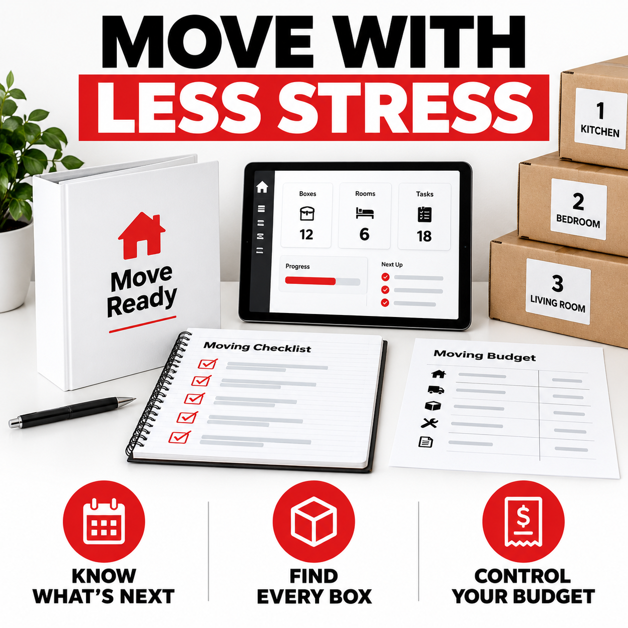 Moving planner checklist bundle