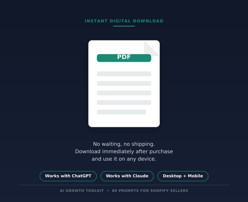 Instant digital PDF download, works with ChatGPT and Claude on desktop and mobile