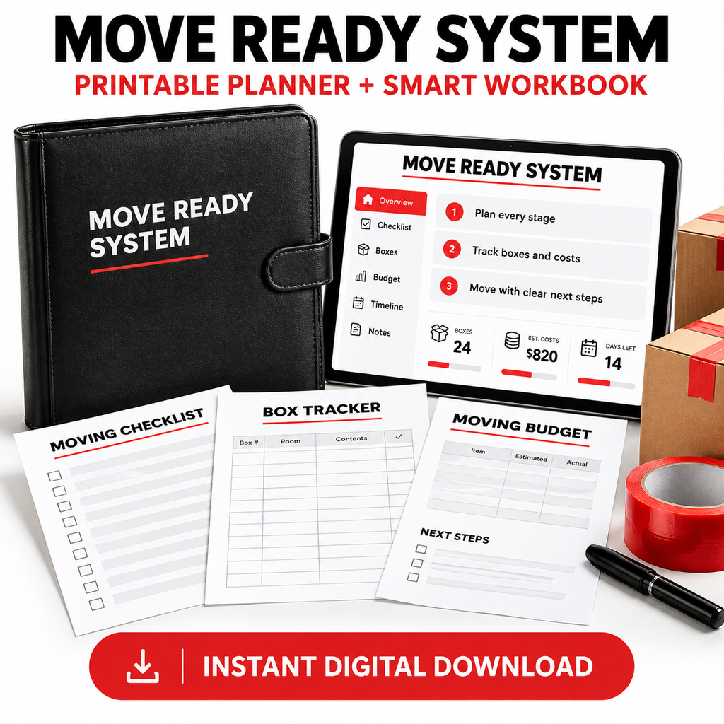 Moving planner checklist bundle