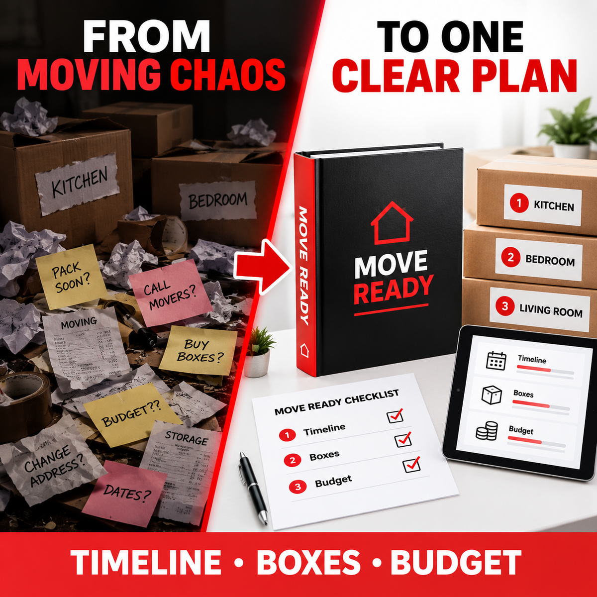 Moving planner checklist bundle